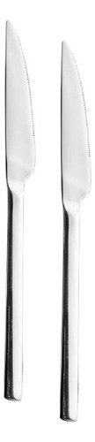 Set X2 Cuchillo De Carne Plateado 23cm Acero Inox Larhaus
