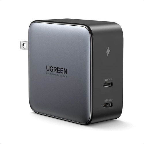 Ugreen Cargador Usb C Gan De 100 W Cargador De Pared Usb-c