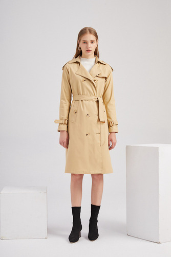 Chaquetón De Mujer De Cintura Larga De Algodón De Moda