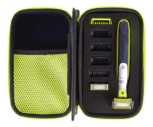 Case (estojo) Para Barbeador Oneblade Philips Impermeável Cor Preto/verde