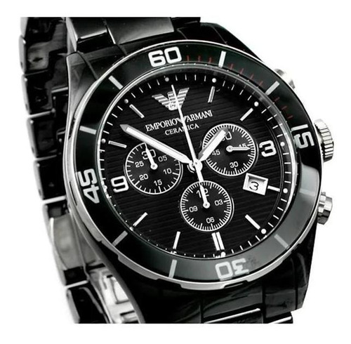 Relógio Empório Armani Ar 1421 Masculino Original Preto