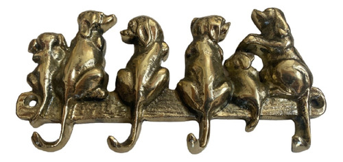 Porta Chaves Cachorrinho Cães Bronze Decoração Presente Casa