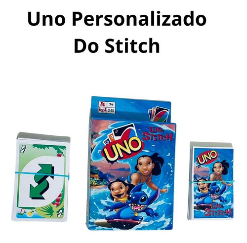 Jogo De Cartas Uno Sticth Personalizado Diversão Certa