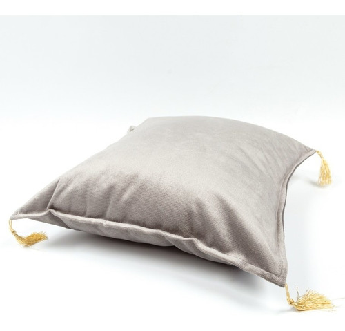 Funda Almohadon Terciopelo Gris - Grand Turkish Bazar