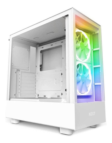 Gabinete Nzxt H5 Elite Cristal Templado 2 Fans Cc-h51ew-01 Color Blanco