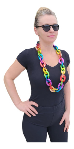 Zugar Land Colores Metálicos 38 Collar De Arco Iris Con Cade