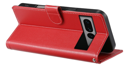 Funda Protectora De Piel Sintética Con Tapa Para Google Pixel 7 Pro Con Hebilla Magnética Y Ranura Para Tarjetas