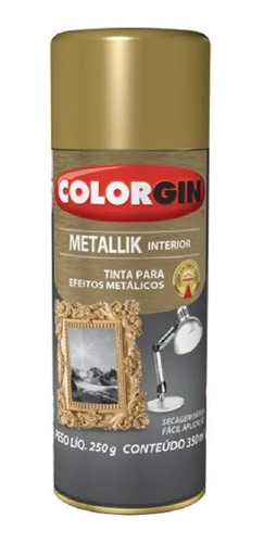 Tinta Spray Colorgin 350ml Bronze Metalico