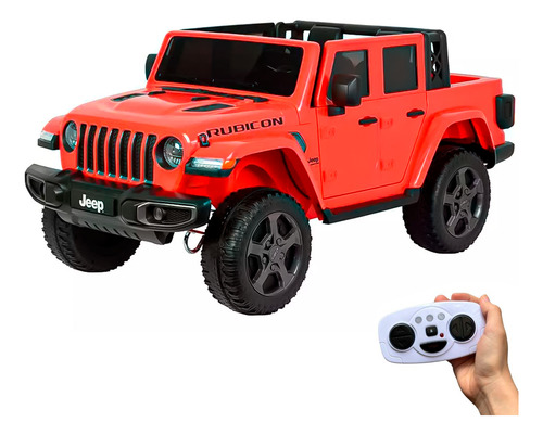 Mini Carro Elétrico 4x4 Jeep Gladiator Rubicon Vermelha 12v
