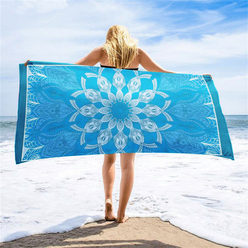 Toalla De Baño De Microfibra Con Estampado Absorbente, Toall