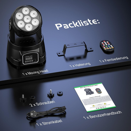 Luz Disco Dj 7x15w Rgbw Led Con Dmx512, Control Por Sonido