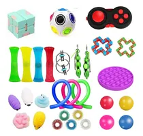 Comprar 29\u002F30pcs Push Pop Burbuja Sensorial Fidget Juguete Alivio De