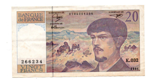 Francia Billete 20 Francos Año 1991 P#151e