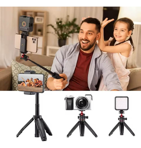 Mini Tripé E Bastão Para Gopro / Celular / Câmeras Dslr
