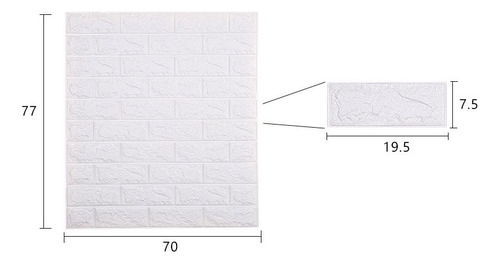 Pack 10 Láminas Papel Mural 3d Pared Ladrillo Decorativo So5 Ladrillo