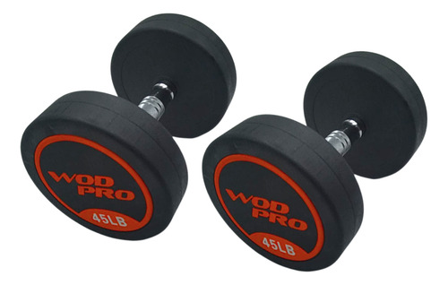  Wod Pro Mancuernas redondas 45LB Cromado  Pack 2 Unidades