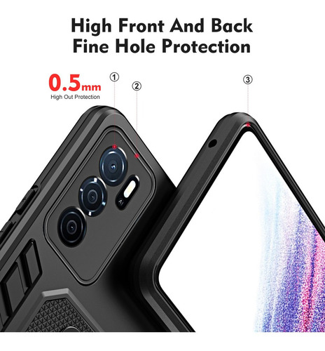 Funda Para Oppo A16/a16s, Soporte Metálico Con Película De V