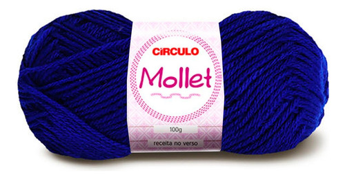 Lã Mollet Círculo 40g Com 5 Unidades - Cor 512 Azul Bic