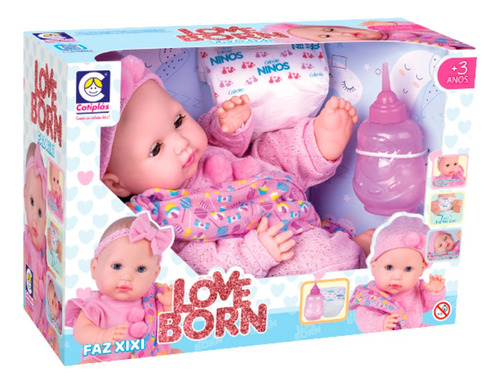 Muñeca Bebé - Love Born Faz Xixi - Vamos A Jugar