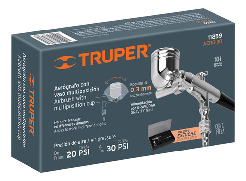Aerografo Profesional 8ml Truper Cod: 2120092