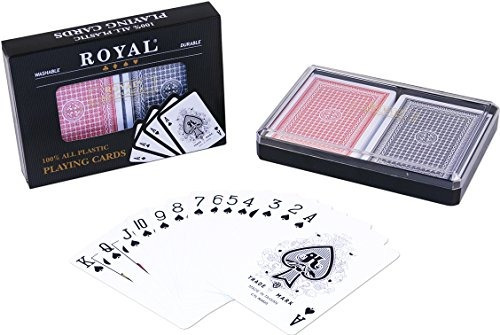 Jugar A Las Cartas Reales 2-barajas Poker Tamaño Real 100% D