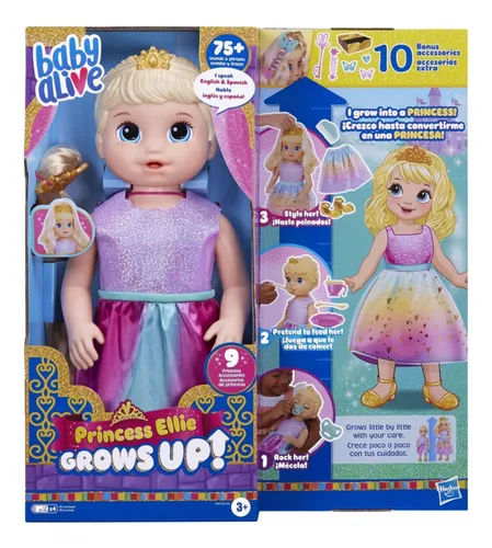 Baby Alive Princesa Ellie Crece Rubia