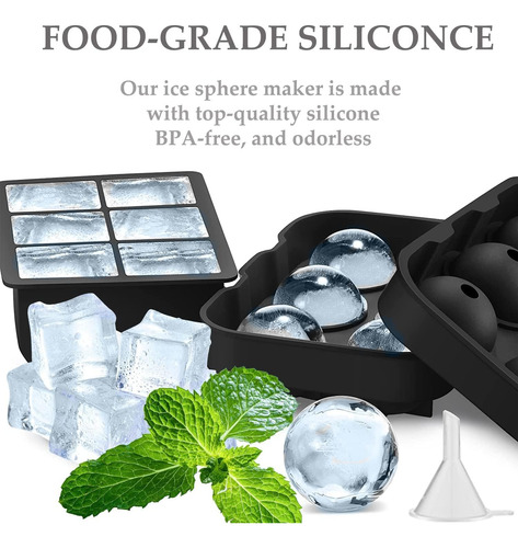 Bandejas De Silicona Para Cubitos De Hielo, Máquina De Bolas