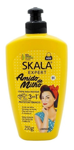 Crema Para Peinar Skala 3 En 1 Amido De Milho 250 G