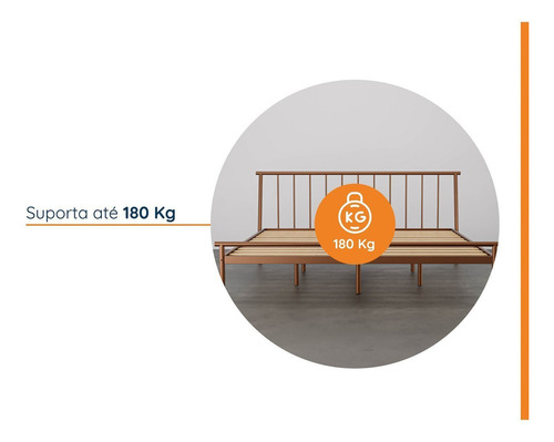 Cama King Em Aço Begônia Cabecasa Madeiramadeira