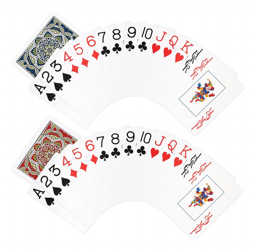 Plastic Playing Cards 2 Pack Waterproof Poker Cards,jumbo...