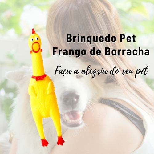 Imagem 2 de 6 de Brinquedo Para Caes Frango Galinha Sonora Cachorro Pet