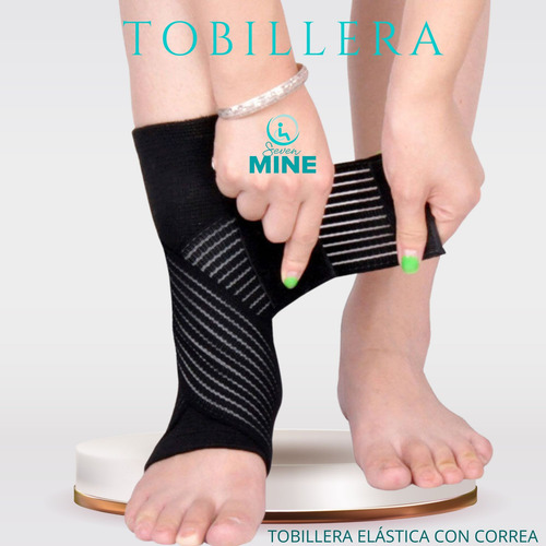 Tobillera Elástica Con Correa Ak059 | Soporte Y Compresión