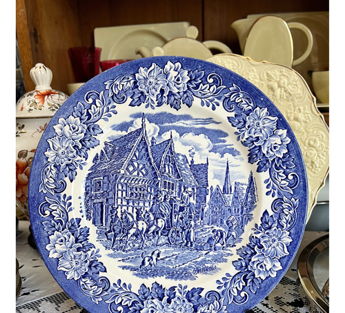 Plato Playo England Irostone Tableware Dicke´s Blue C1973