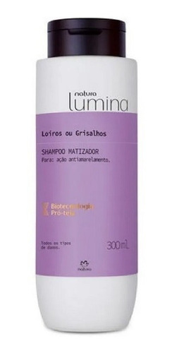 Shampoo Matização Natura Lumina 300ml Cab Loiros E Grisalhos