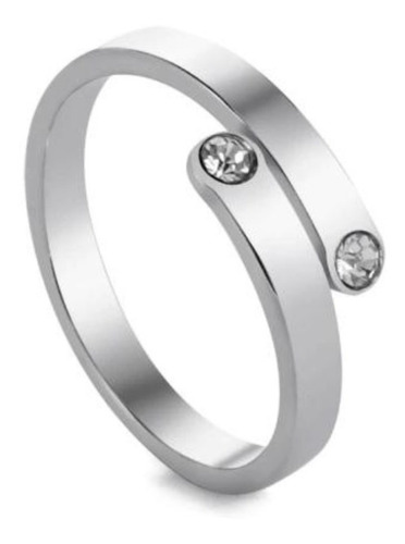 Imagen 5 de 10 de Anillo Ajustable Mujer Corazón Huella Luna Flor Acero Plata