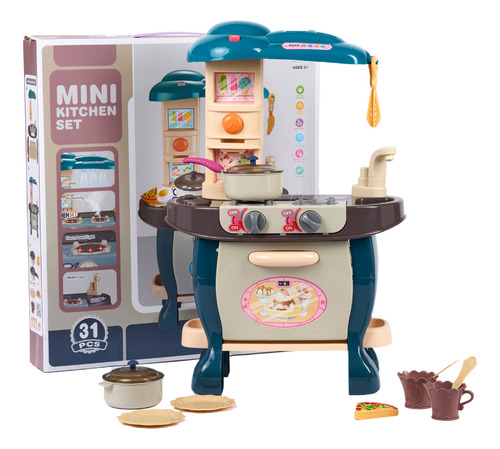 Cocina Infantil Juguete Cocinita Con Luz Sonido Y Accesorios