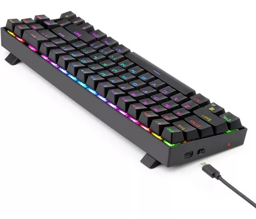 Teclado Gamer Inalámbrico Bluetooth Antighosting Con Luz Rgb Color Del  Teclado Negro