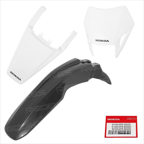 Kit Plastico Honda Tornado 3 Piezas Origina Blanco Negro P1