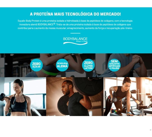 Body Protein 100% Isolado 10 Sachês 20g Equaliv Baunilha Colágeno