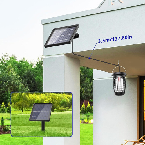 Palone Solar Bug Zapper 2-in-1 Mosquito Lámpara Asesina Inte