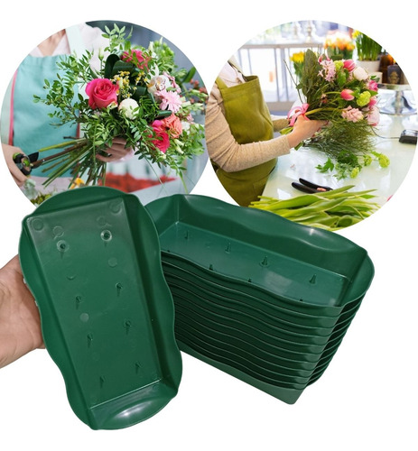 6 Base P/ Espuma Floral De Arranjos Flores Eventos 23cm Vaso