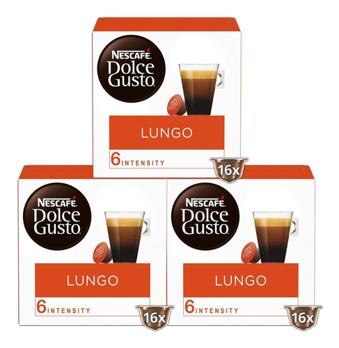 Imagen 1 de 6 de Dolce Gusto Capsulas Cafe Lungo X3 Cajas