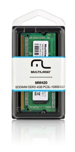 Memoria Ram Ddr3 Sodimm 4gb 1600mhz Multilaser