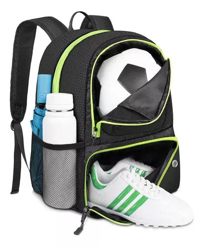Mochila de baloncesto (con red para fútbol de baloncesto), mochila escolar  para niños para computadora de 15.6 pulgadas