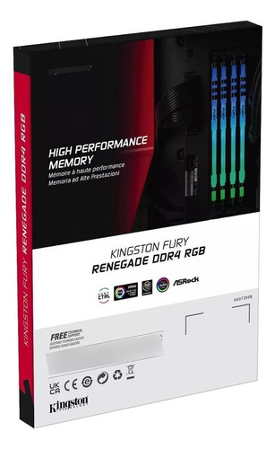 Memória Gamer Fury Renegade 16gb Ddr4 Cl16 dimm Kingston