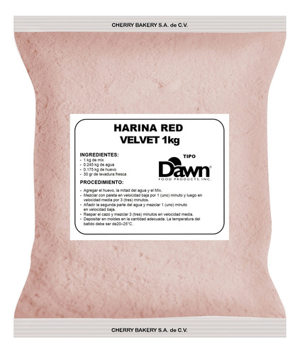 Harina Dawn Red Velvet 1 Kg