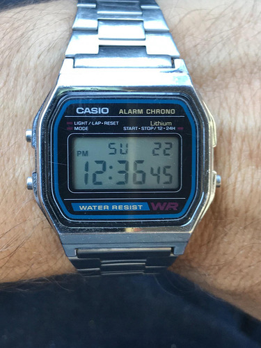 Casio Reloj A158wa Digital Vintage Acero Inoxidable 100%