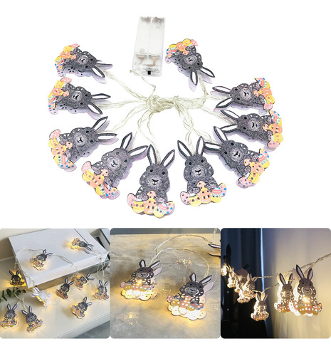 Guirnalda De Luces Led Con Forma De Conejo, Decoración De Fi