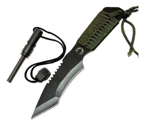 Cuchillo De Caza Táctico Lastworld Acero Carbono Y Funda 7in