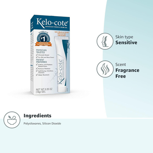 Kelo Cote Formula Avanzada Gel Cicatrices Cara Cuerpo Hipoa Todo Tipo De Piel Día/noche
